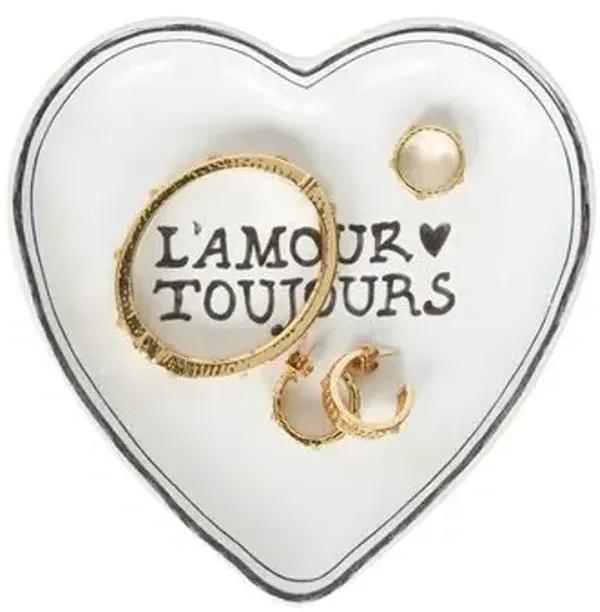 L'Amour Toujours 7" Heart Tray - White - Juliska