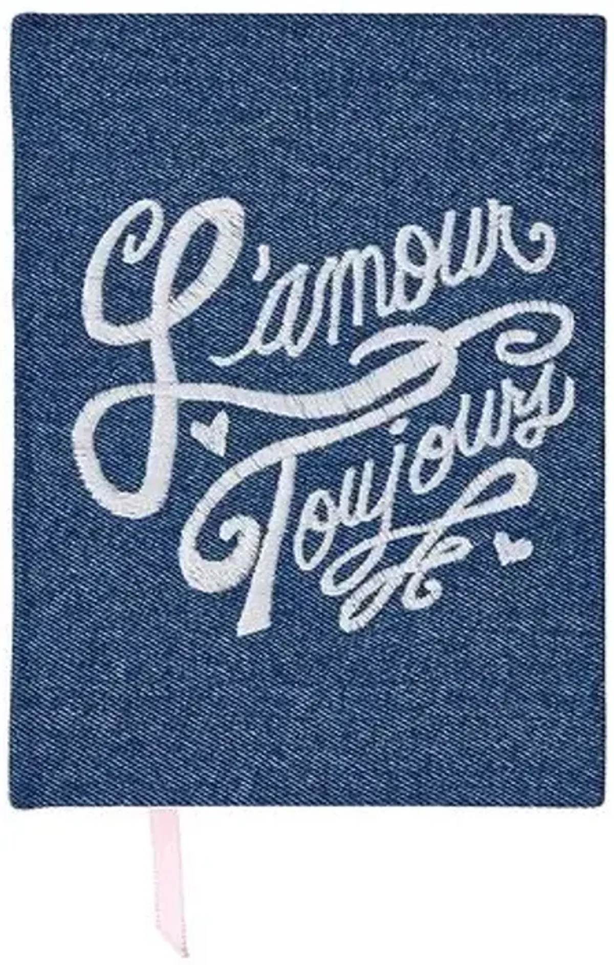 L'Amour Toujours 6" x 8" Journal - Denim - Juliska - Blue