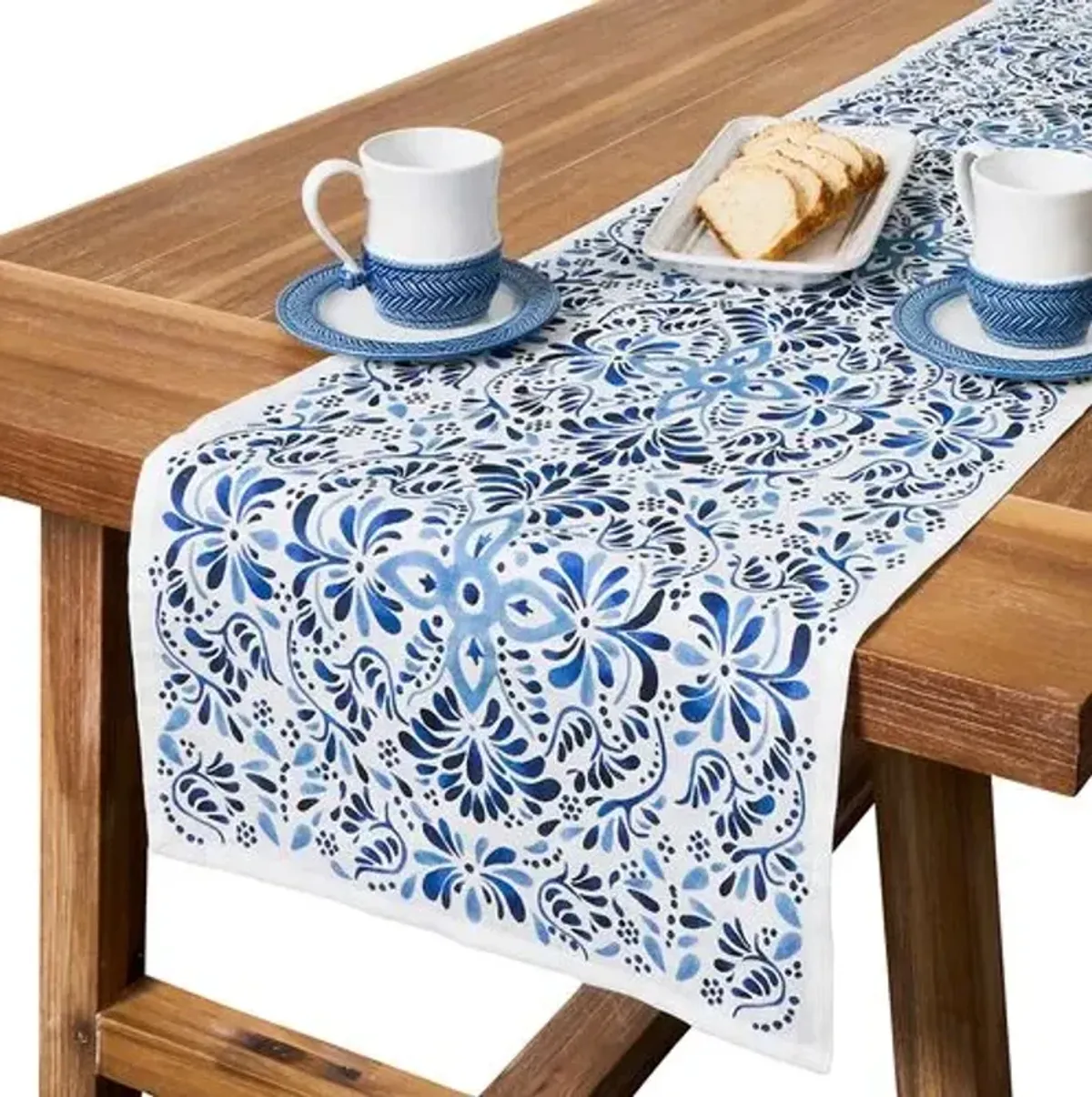 Iberian 18" x 90" Table Runner - Indigo - Juliska - Blue