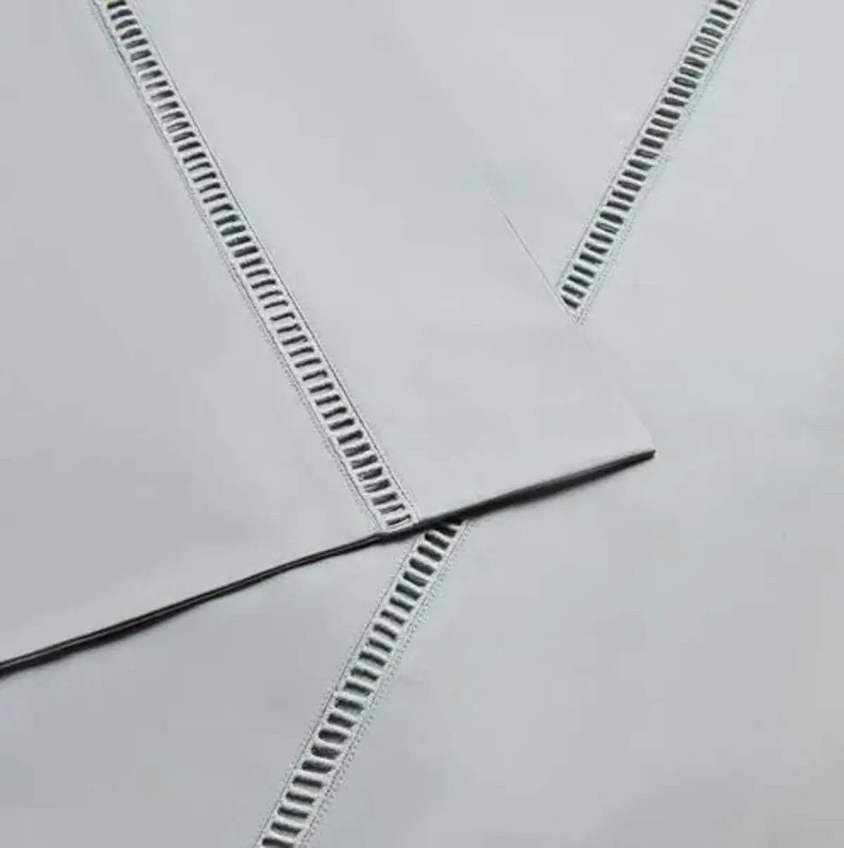 Ladder Lace Sheet Set - Belle Epoque - Gray, 300 Thread Count, Egyptian Cotton Sateen, Soft and Luxurious