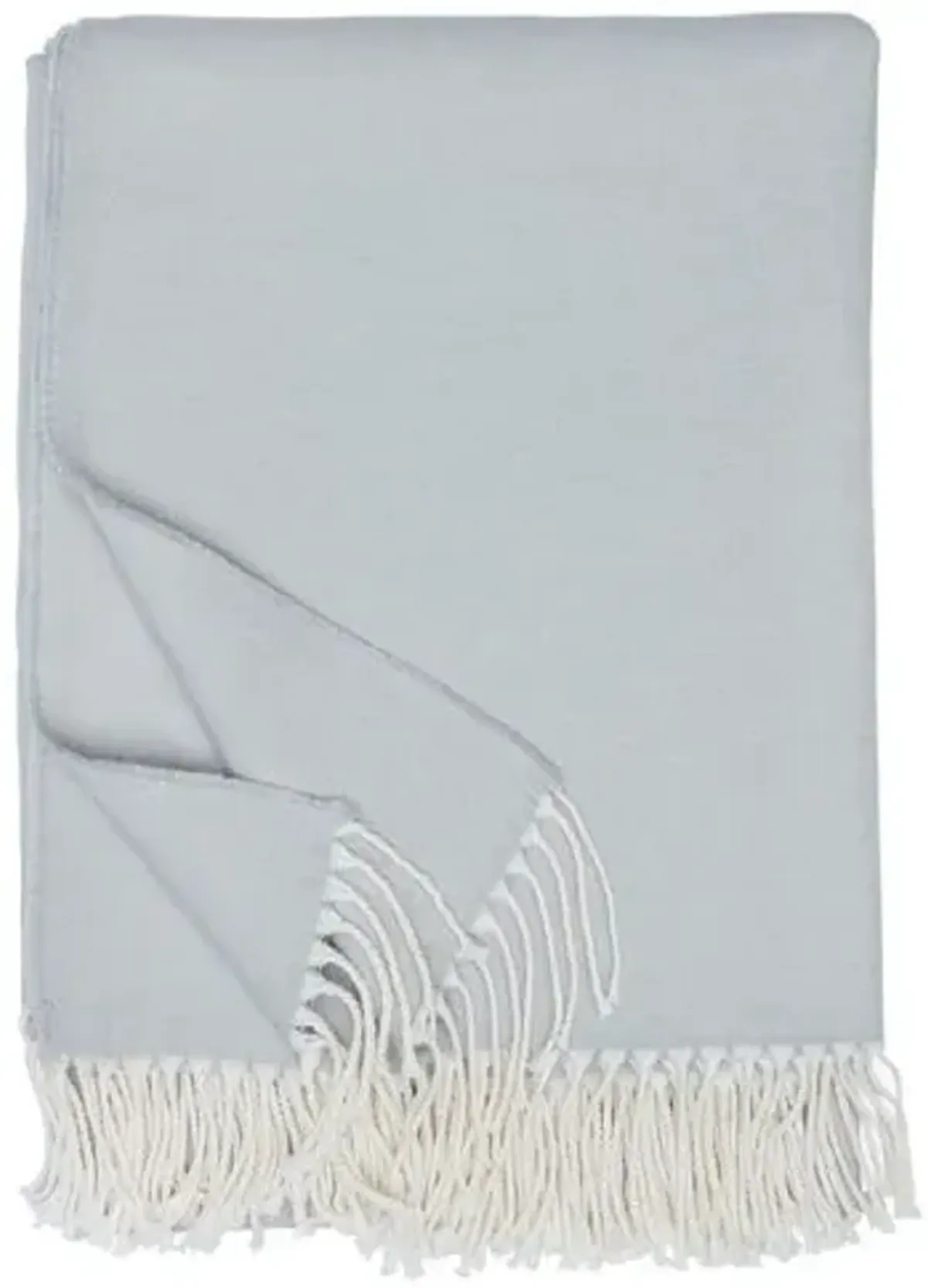 Stella Brushed Cotton Throw - Belle Epoque - Gray - Lightweight, Soft, Warm