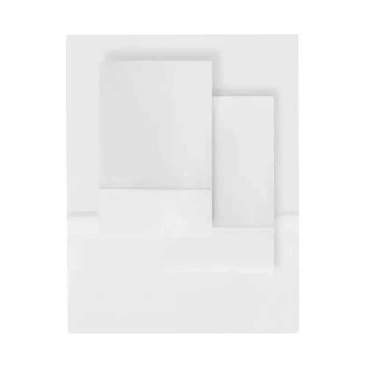 Olivia Sheet Set - Belle Epoque - White, 300 Thread Count, Egyptian Cotton Sateen, Soft and Luxurious