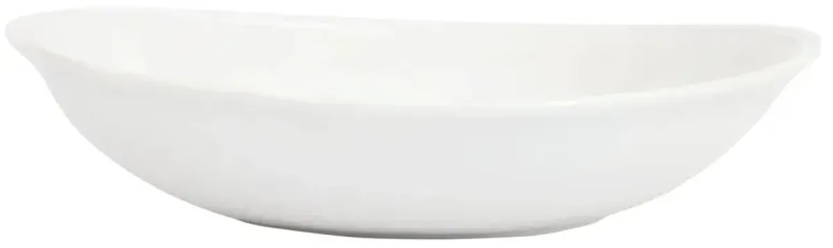 Aria Oval Shallow Bowl, White