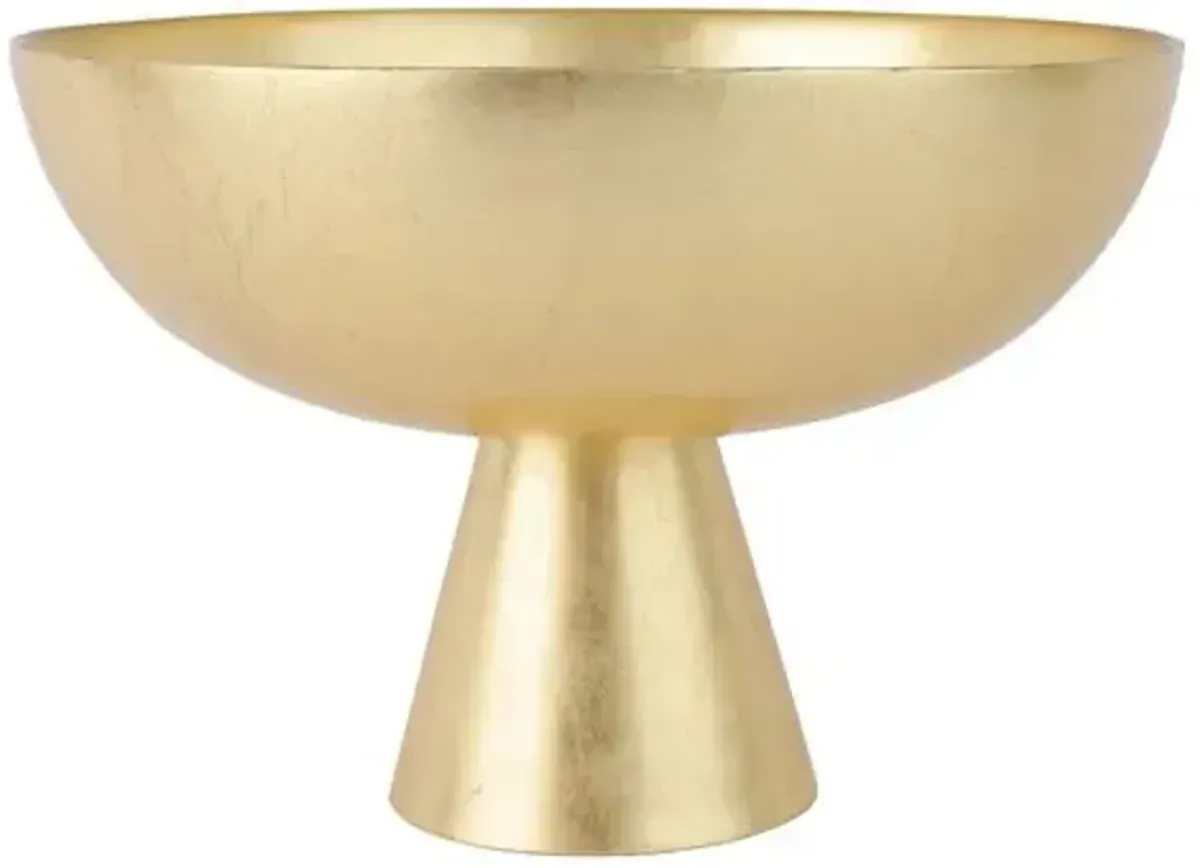 Moon Glass Pedestal Bowl - VIETRI - Gold