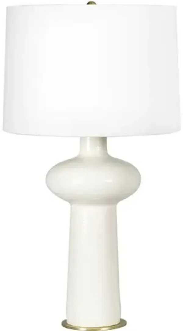 Sabina Ceramic Table Lamp - White - Regina Andrew