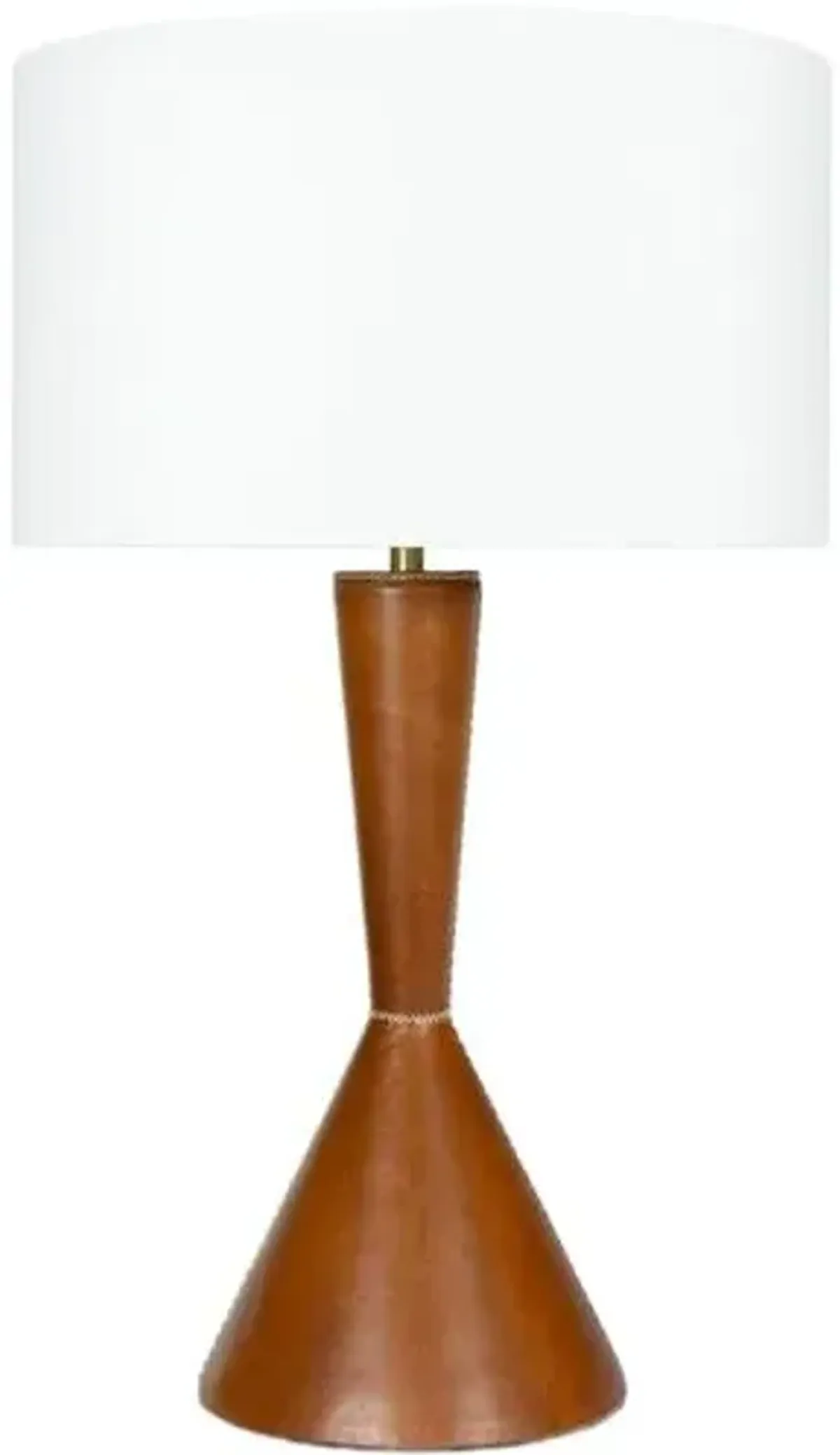 Denver Leather Table Lamp - Brown - Regina Andrew