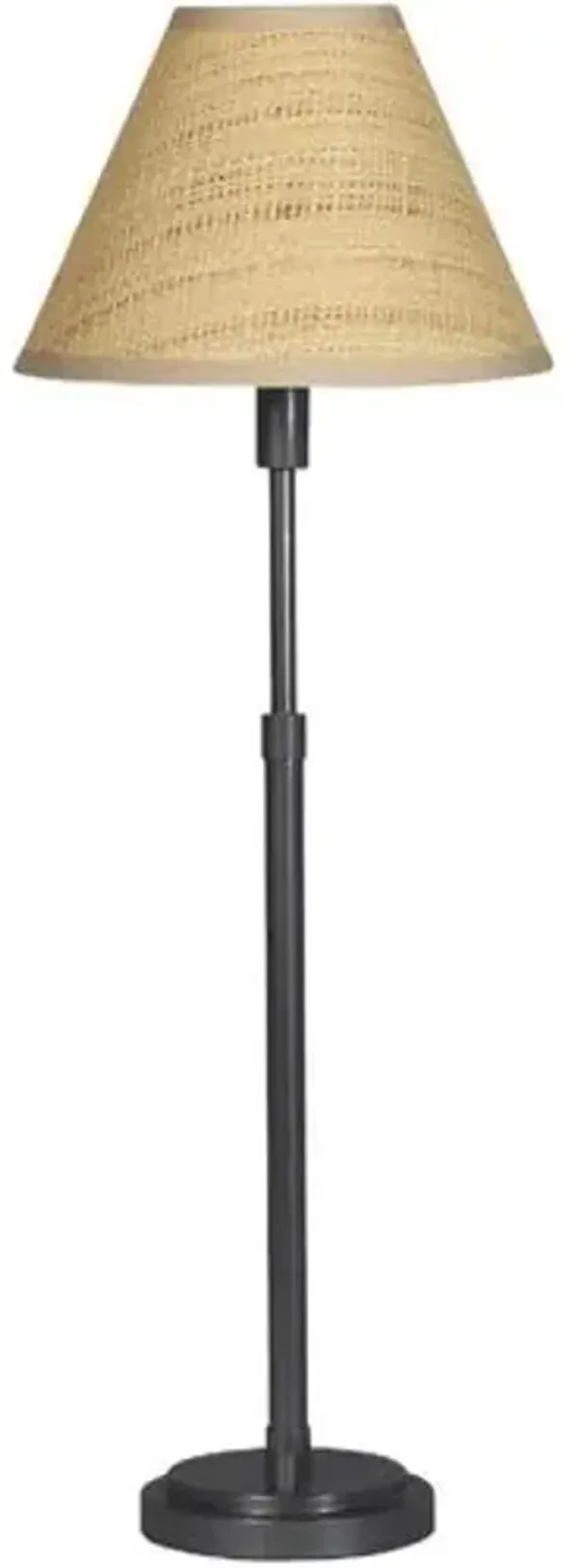 Polly Rattan Shade Buffet Table Lamp - Regina Andrew - Black