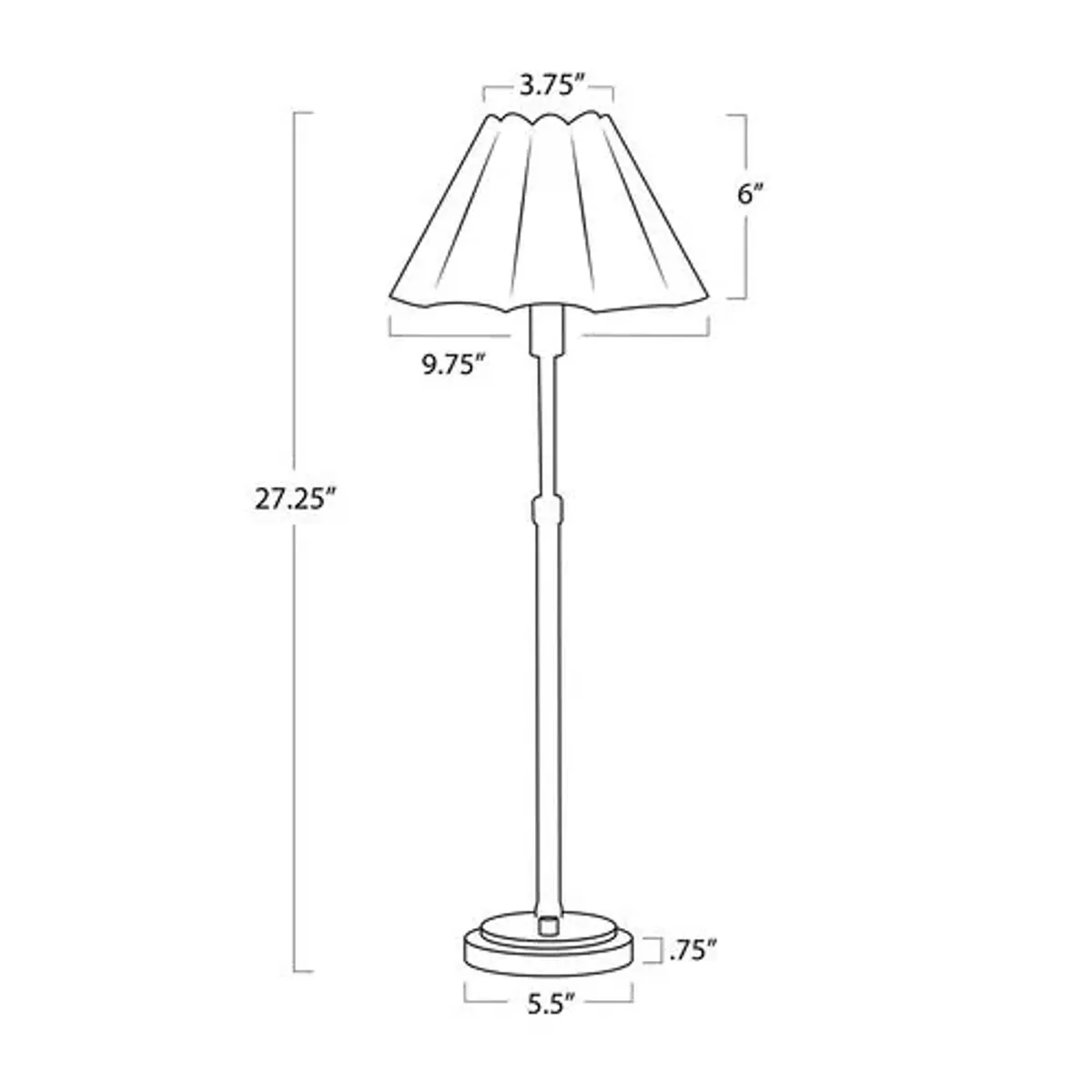 Polly Scallop Shade Buffet Table Lamp - Regina Andrew - Green