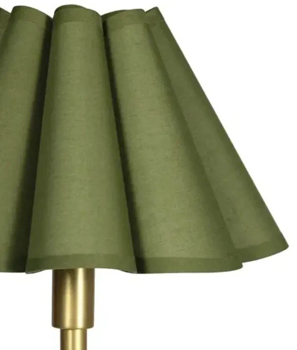 Polly Scallop Shade Buffet Table Lamp - Regina Andrew - Green