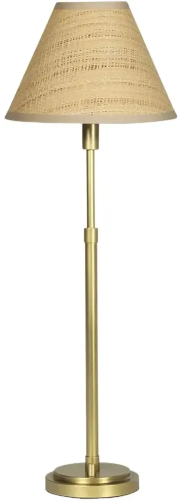 Polly Rattan Shade Buffet Table Lamp - Regina Andrew - Gold