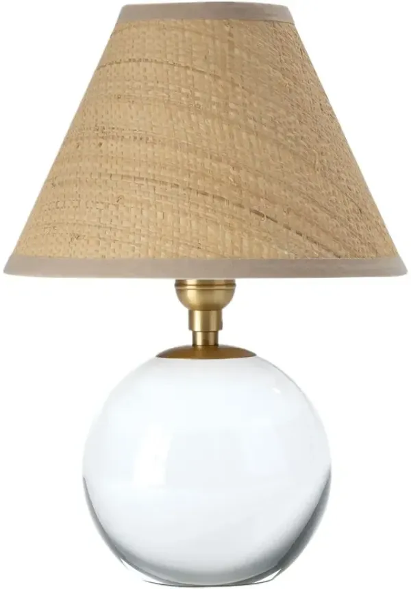 Giorgio Mini Crystal Table Lamp - Rattan/Natural Brass - Regina Andrew - Clear