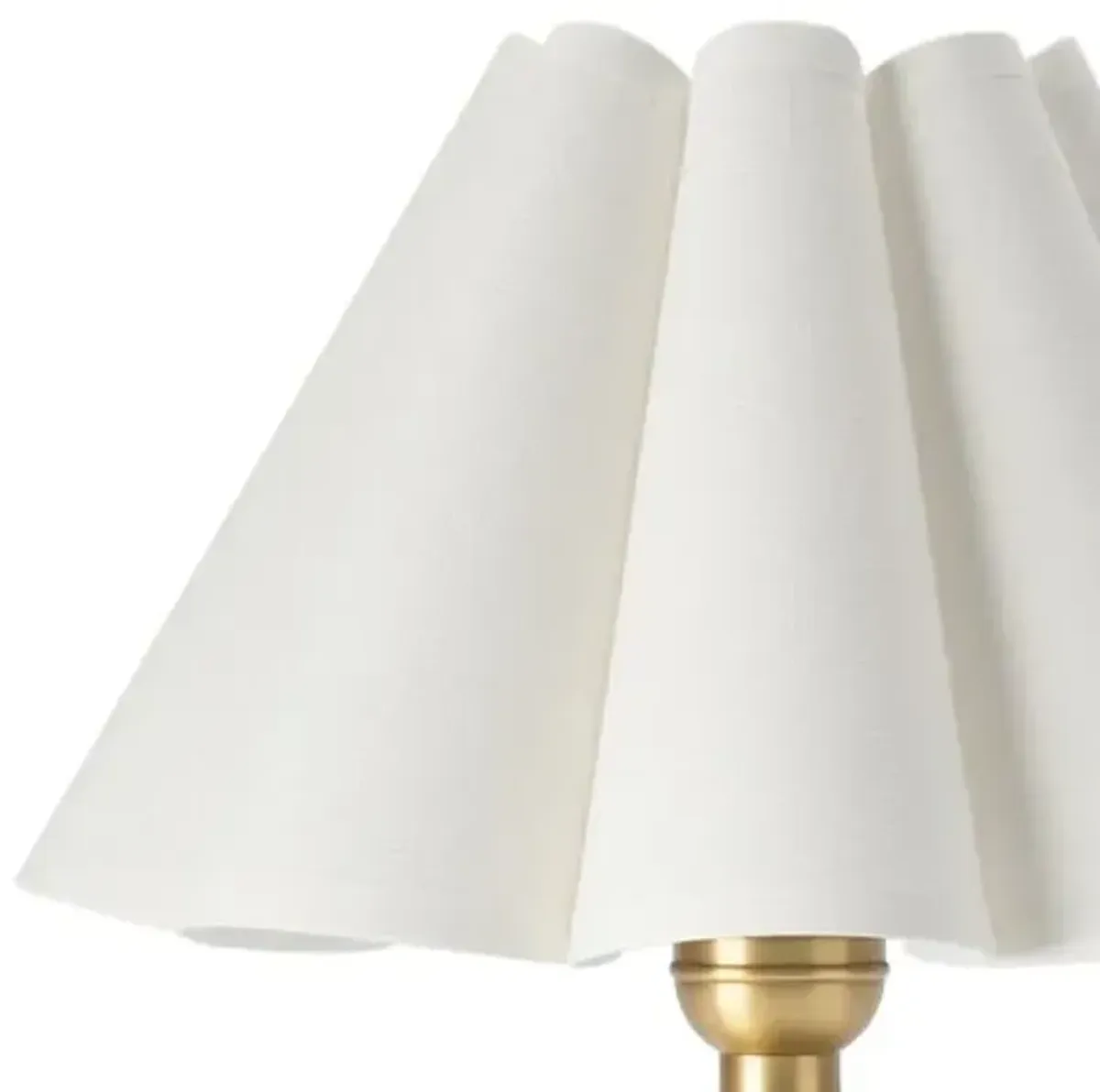 Giorgio Mini Crystal Scallop Shade Table Lamp - Regina Andrew - White