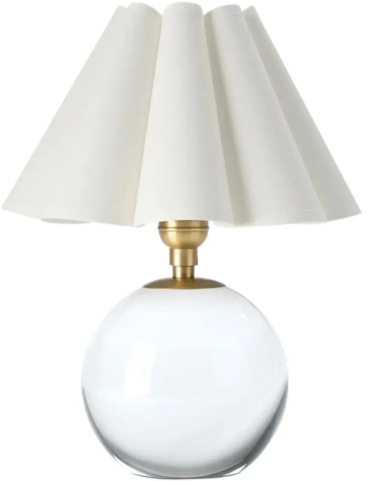 Giorgio Mini Crystal Scallop Shade Table Lamp - Regina Andrew - White