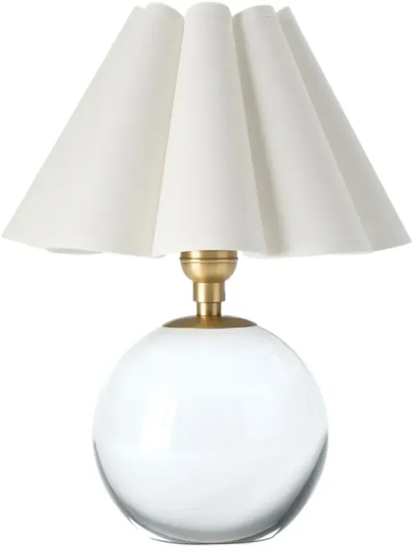Giorgio Mini Crystal Scallop Shade Table Lamp - Regina Andrew - White