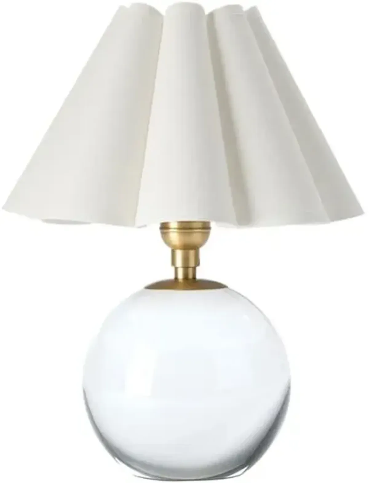 Giorgio Mini Crystal Scallop Shade Table Lamp - Regina Andrew - White