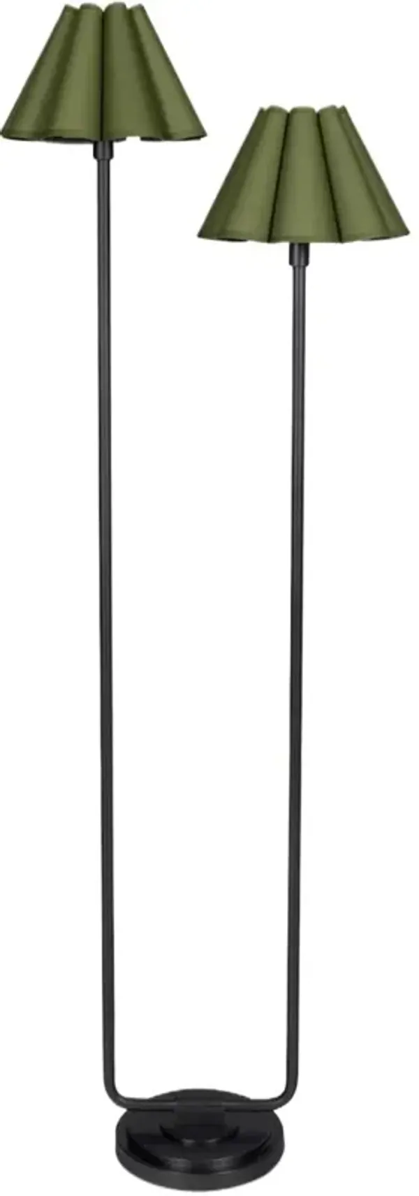 Polly 2-Light Scallop Shade Floor Lamp - Regina Andrew