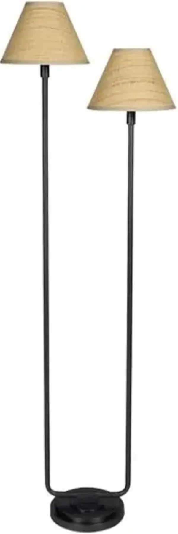 Polly 2-Light Rattan Shade Floor Lamp - Regina Andrew