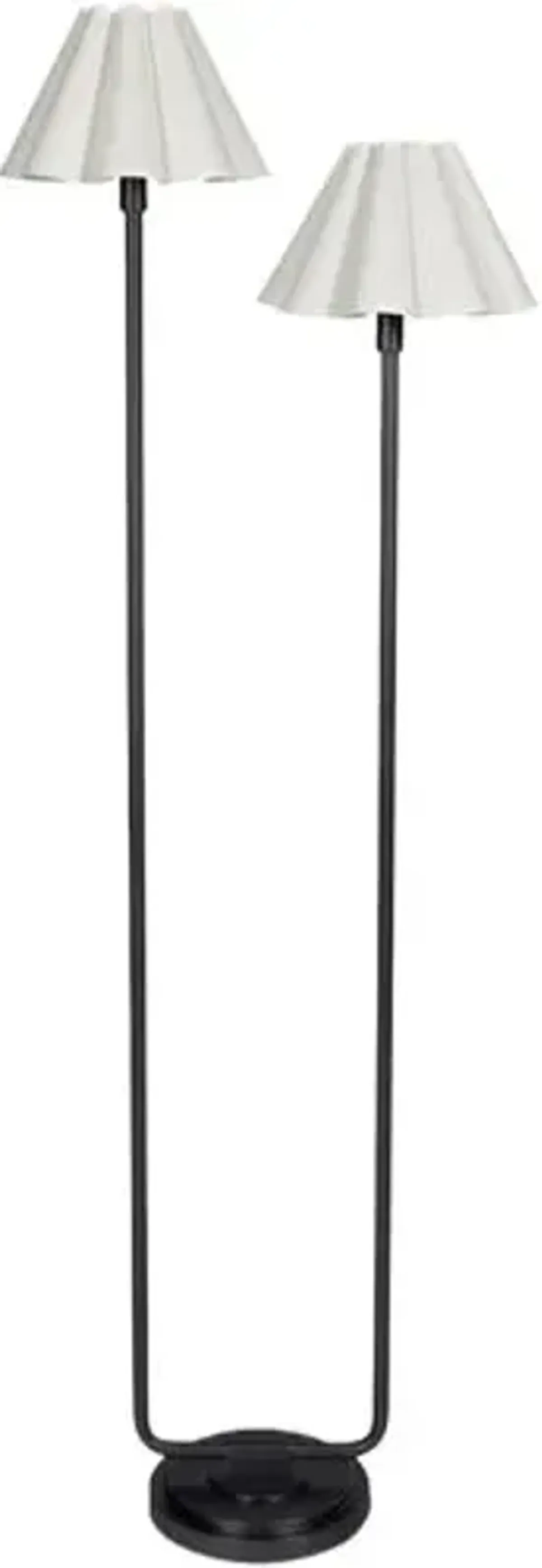 Polly 2-Light Scallop Shade Floor Lamp - Regina Andrew