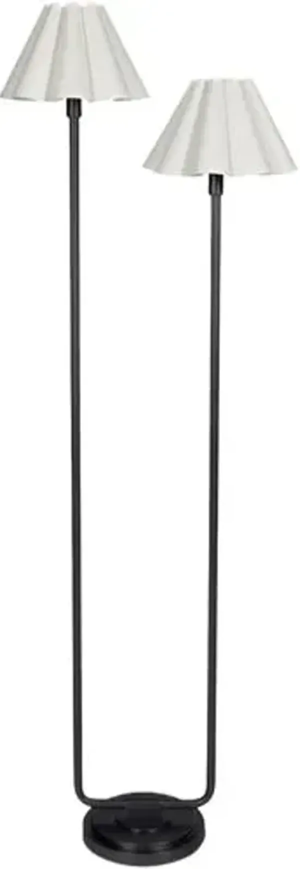 Polly 2-Light Scallop Shade Floor Lamp - Regina Andrew