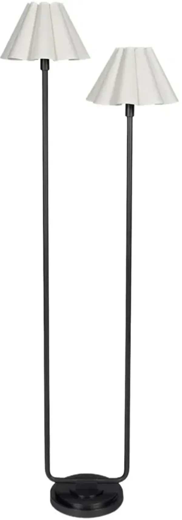 Polly 2-Light Scallop Shade Floor Lamp - Regina Andrew