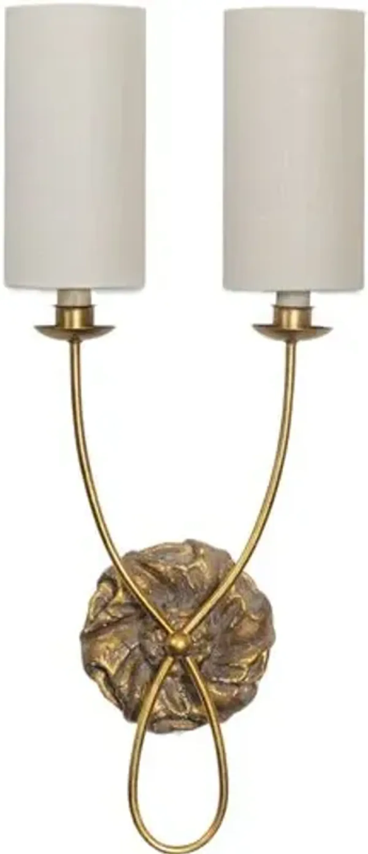 Domonique Double Wall Sconce - Antique Gold - Regina Andrew