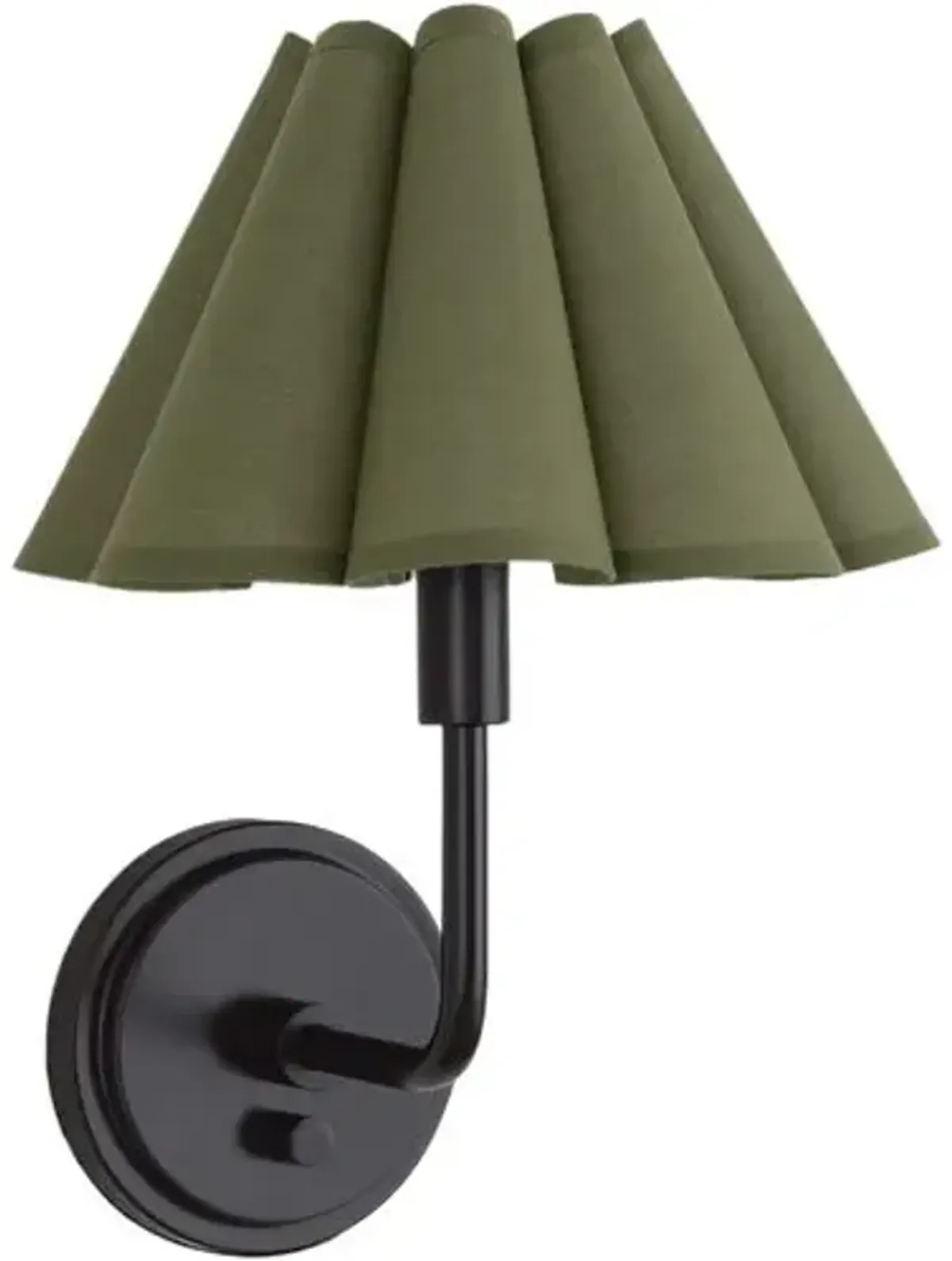 Polly Scallop Shade Single Wall Sconce - Regina Andrew - Black