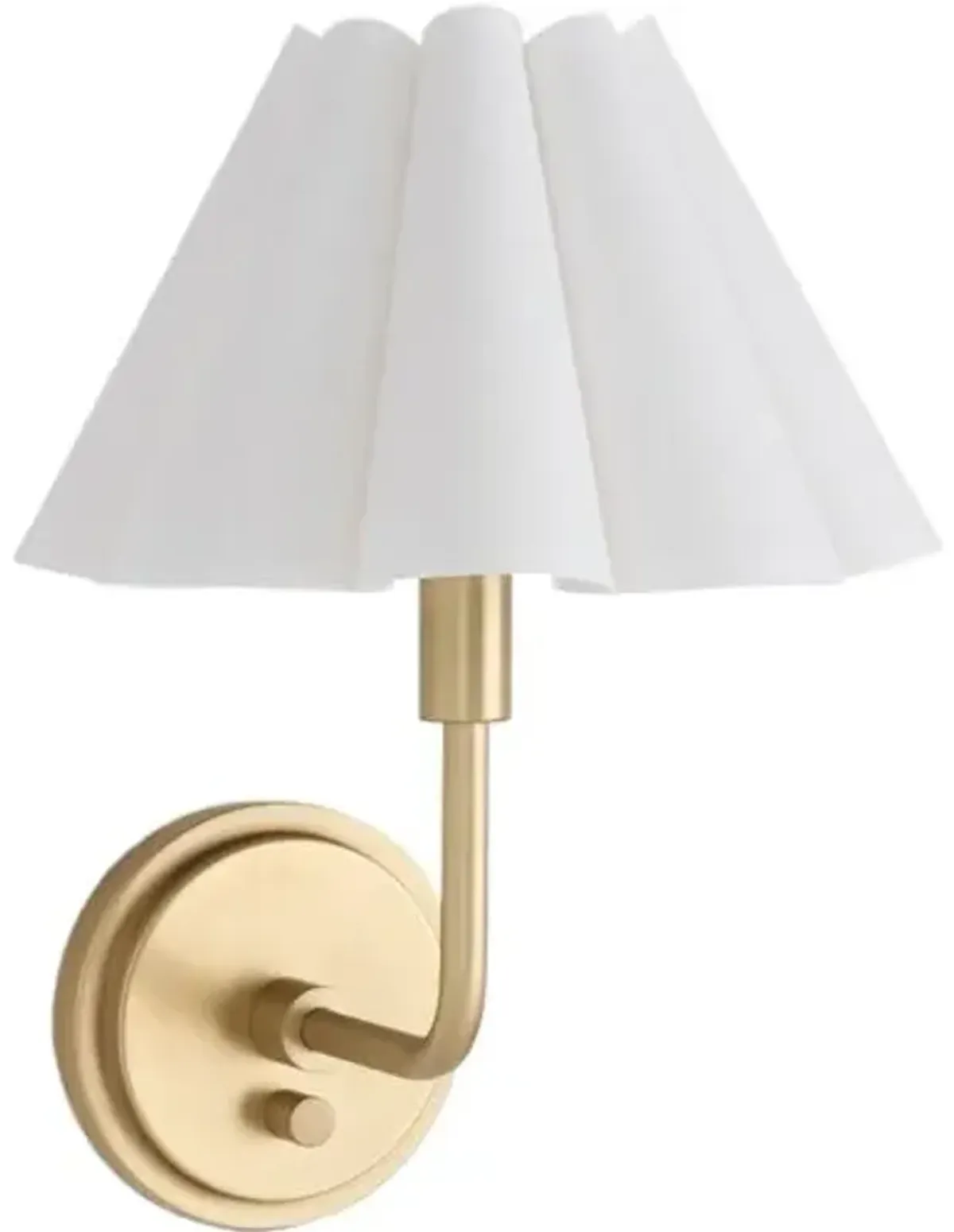Polly Scallop Shade Single Wall Sconce - Regina Andrew - Gold