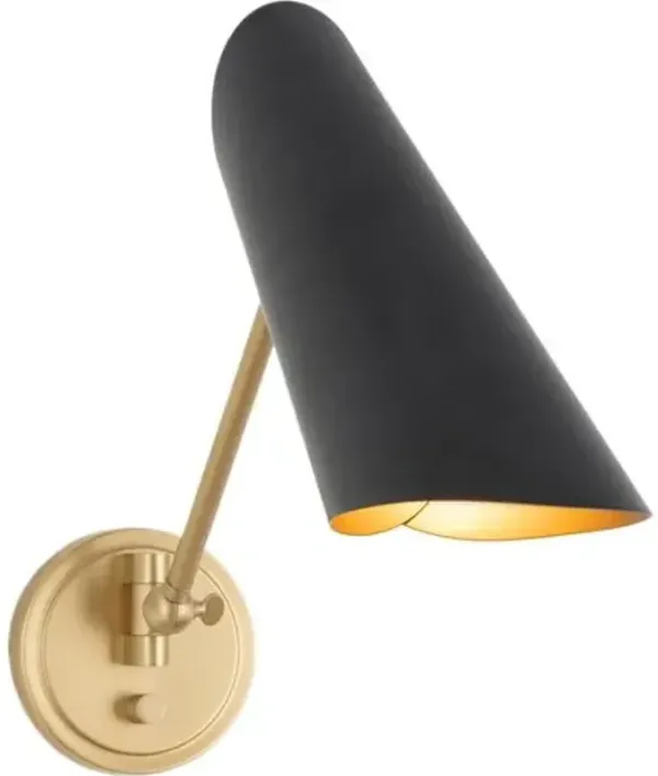 Vest Single Arm Wall Sconce - Regina Andrew - Black