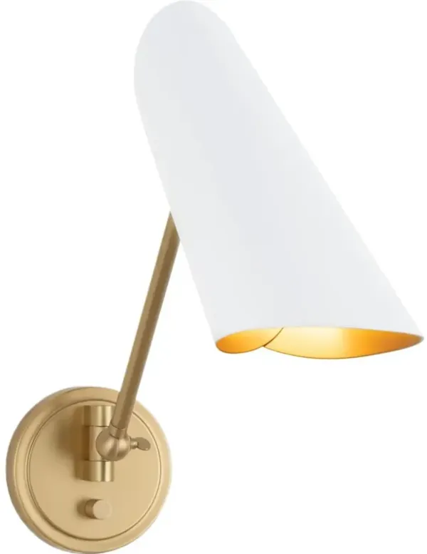 Vest Single Arm Wall Sconce - Regina Andrew - White