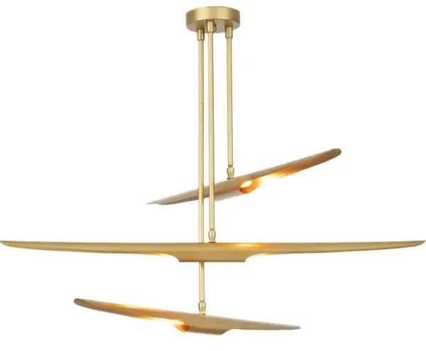 Concorde Chandelier - Natural Brass - Regina Andrew - Gold
