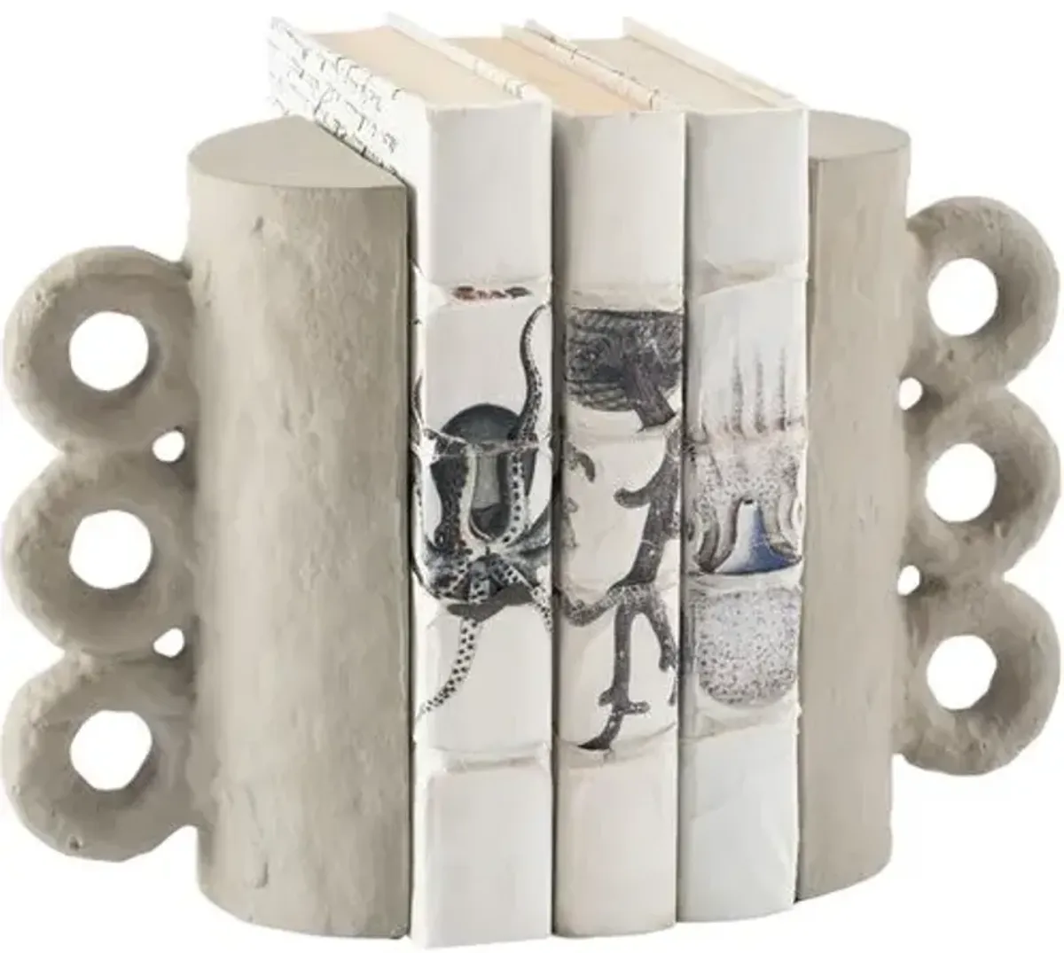 Chandra Bookend Set - Regina Andrew - Handcrafted - Gray