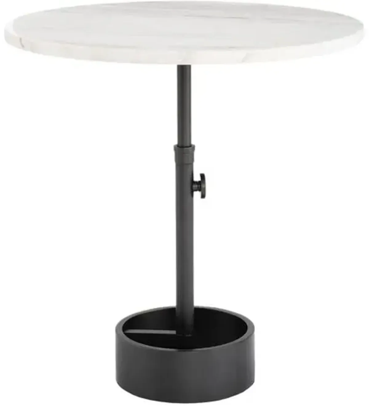 Myles Marble Top Accent Table - Regina Andrew - Black - 24Hx24Wx24D in