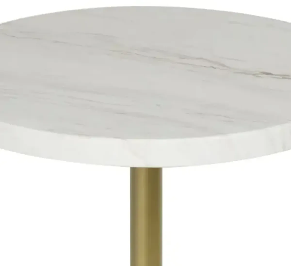 Arthur Marble Top Accent Table - Regina Andrew - Gold - 21Hx13Wx13D in