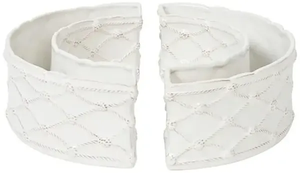 Set of 2 Berry & Thread Petite Parterre Garden Half Circle Vases - Whitewash - Juliska