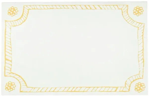 Set of 12 Berry & Thread Place Cards - Juliska - Yellow