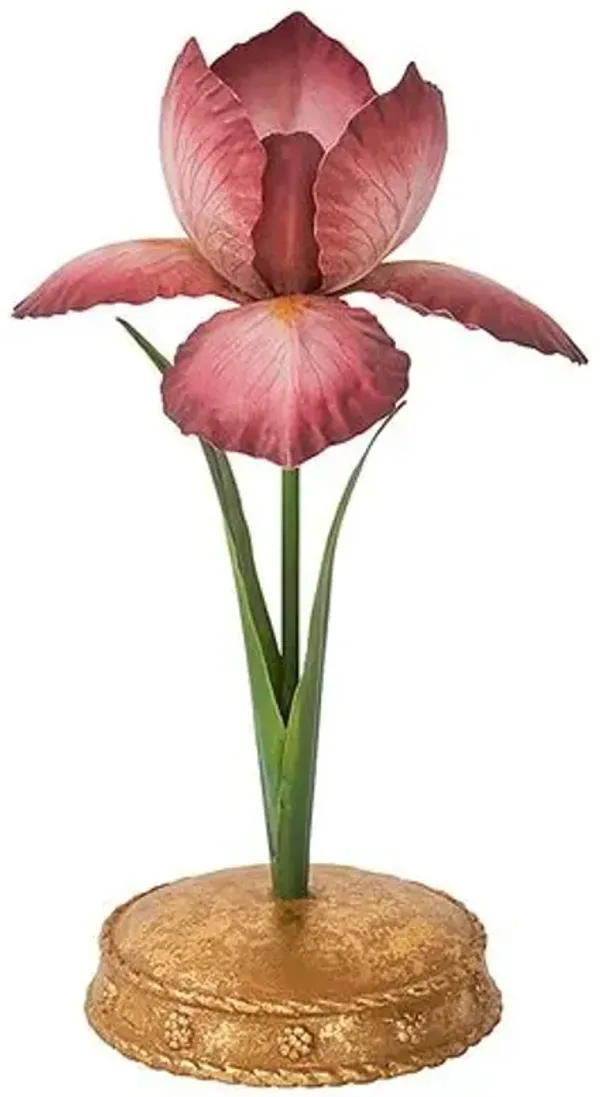 Meadow Walk Iris 9" Candlestick - Pink - Juliska
