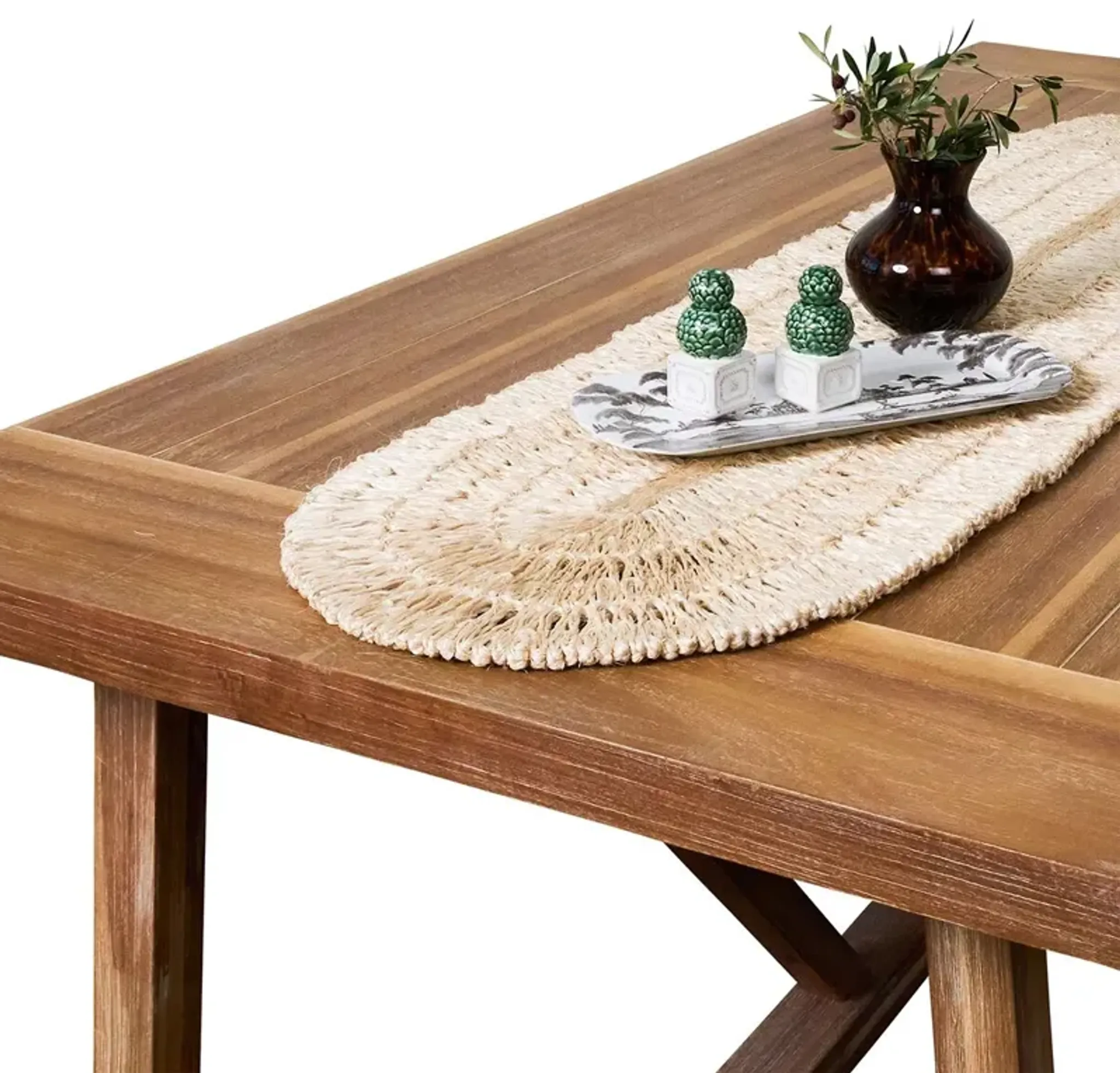Straw Loop Table Runner Natural Juliska Brown One Kings Lane ...