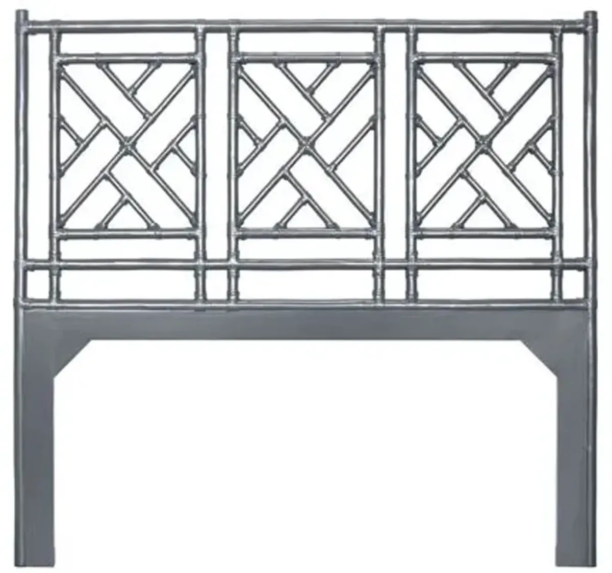 Chippendale Rattan Headboard - Gray