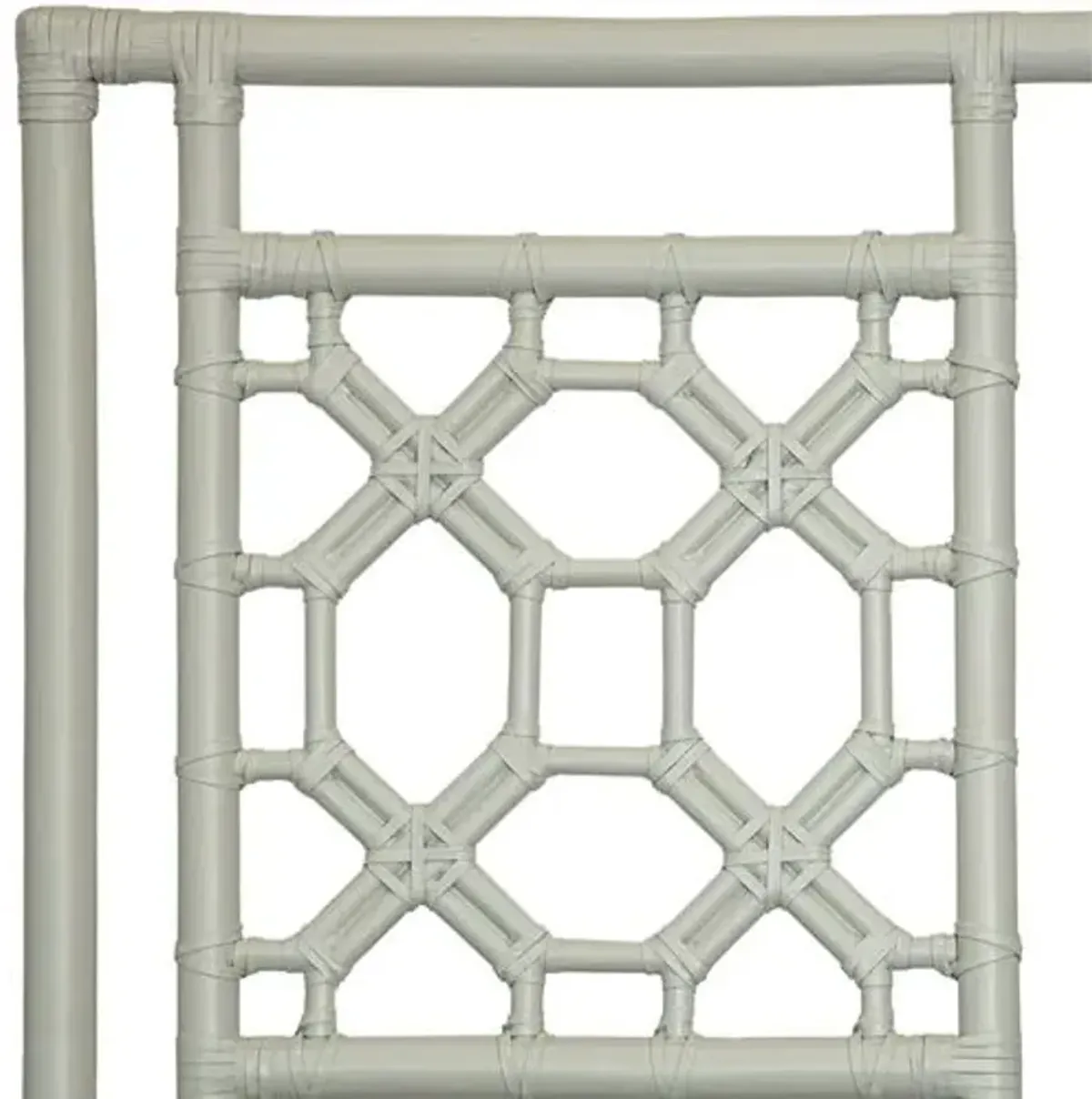 Lattice Back Rattan Headboard - Green