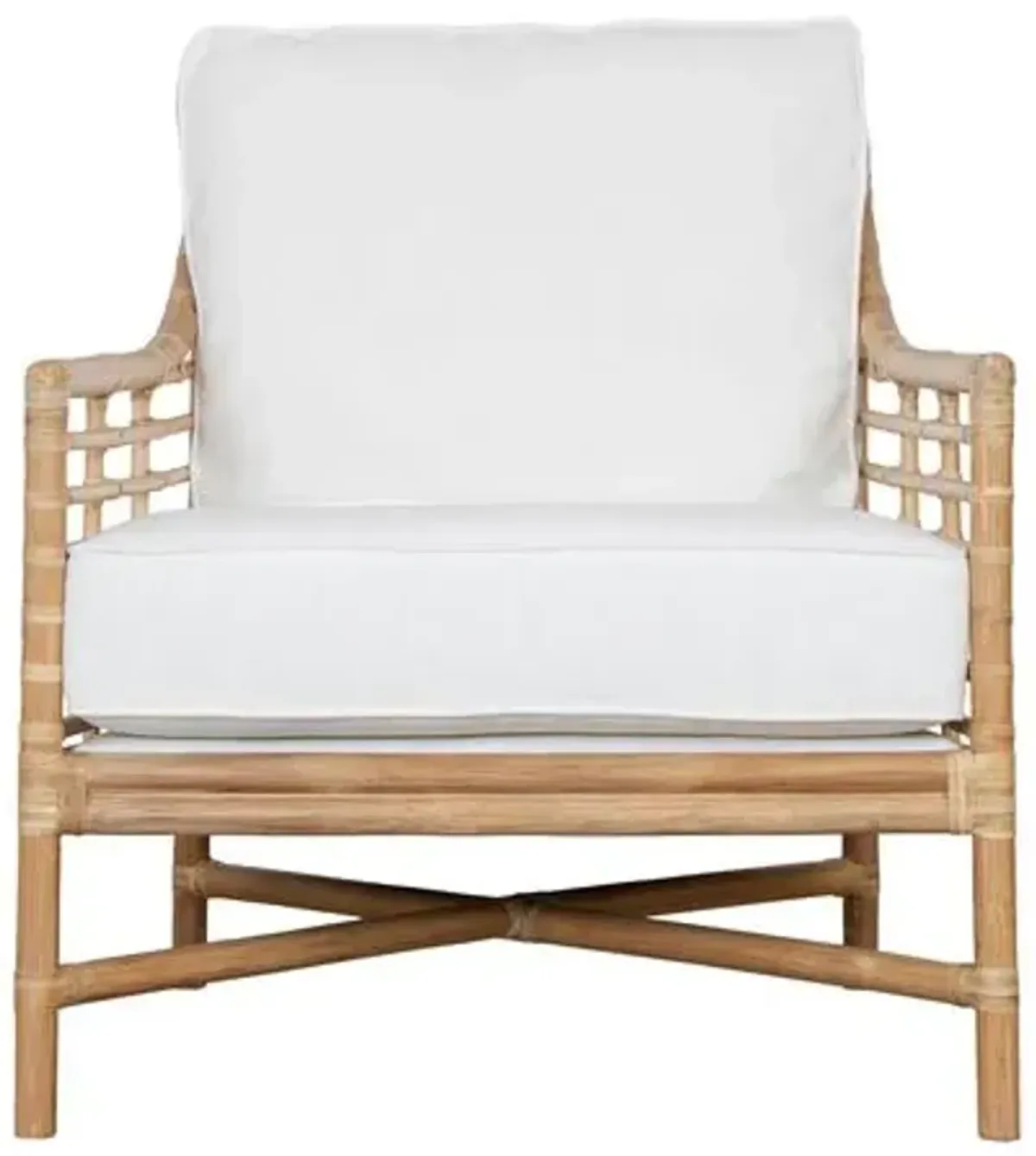 Luna Rattan Lounge Chair - Natural - Beige