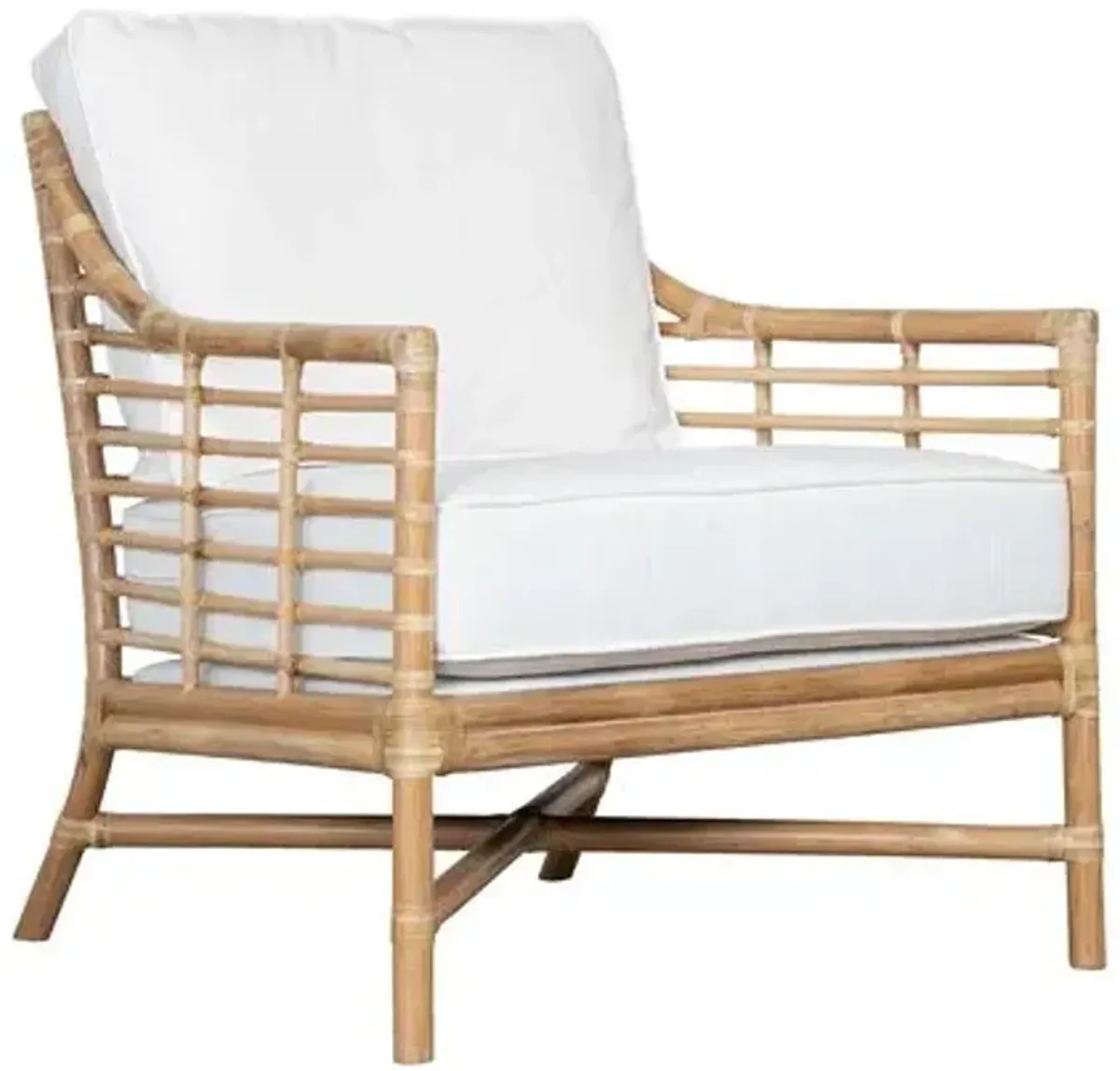 Luna Rattan Lounge Chair - Natural - Beige