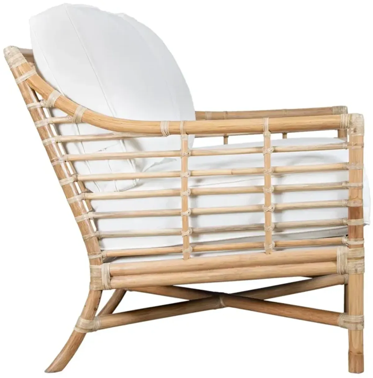 Luna Rattan Loveseat, Natural