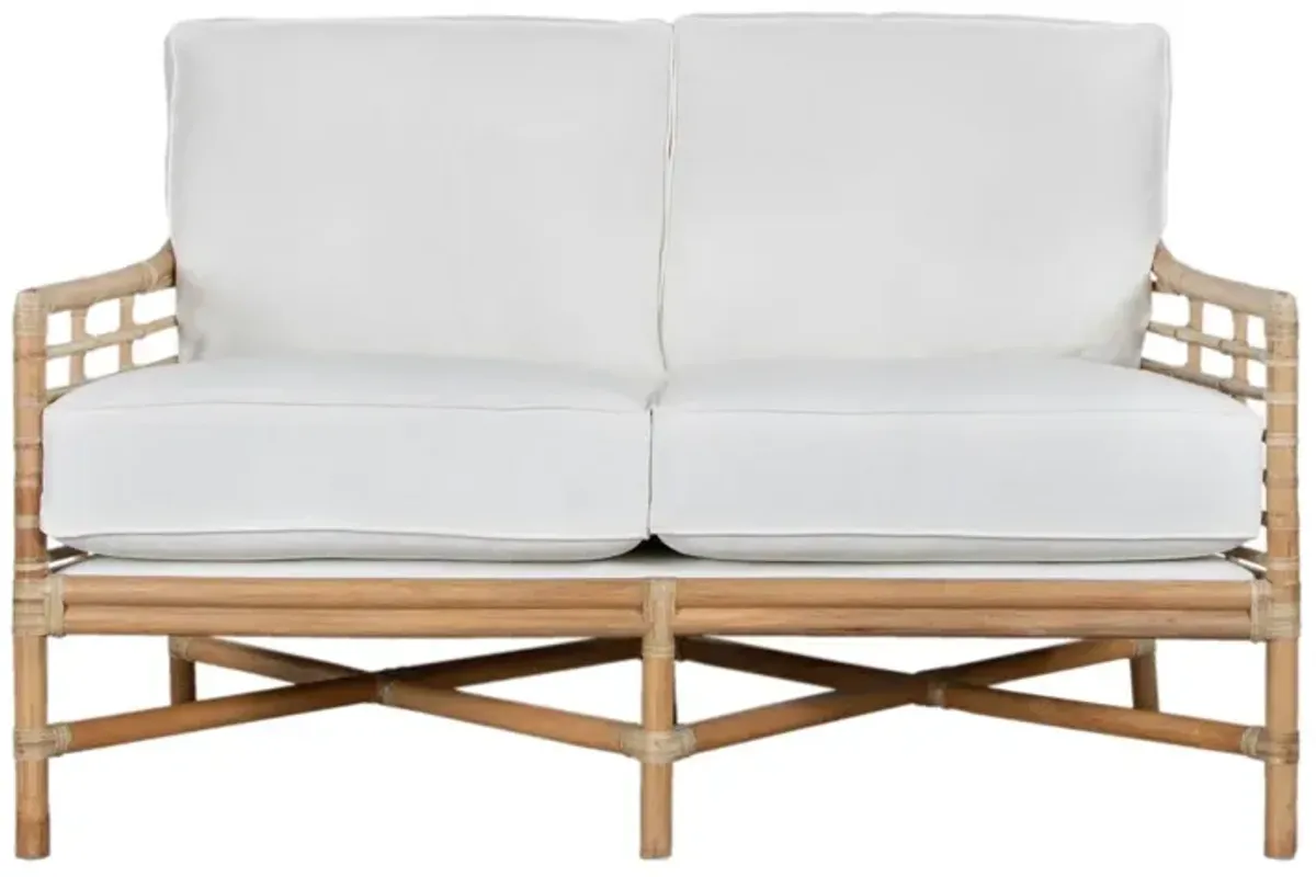 Luna Rattan Loveseat, Natural