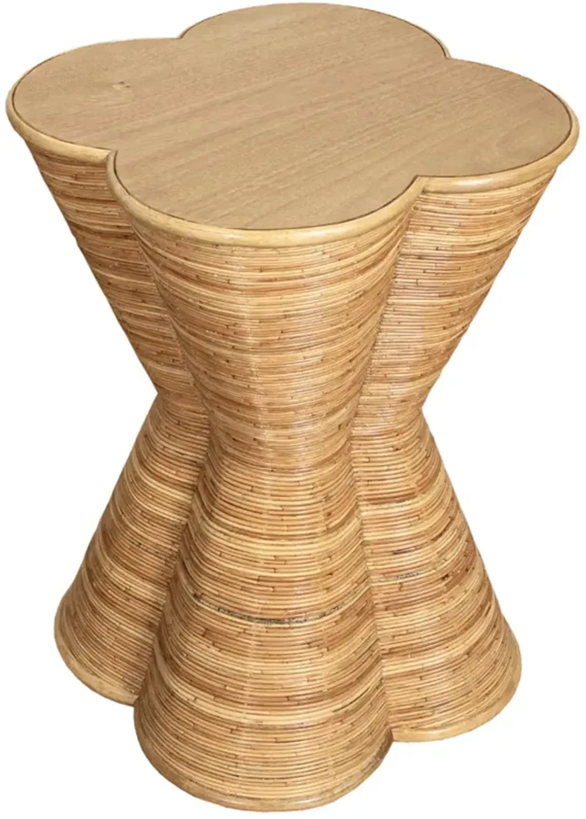 Italia Rattan End Table - Beige