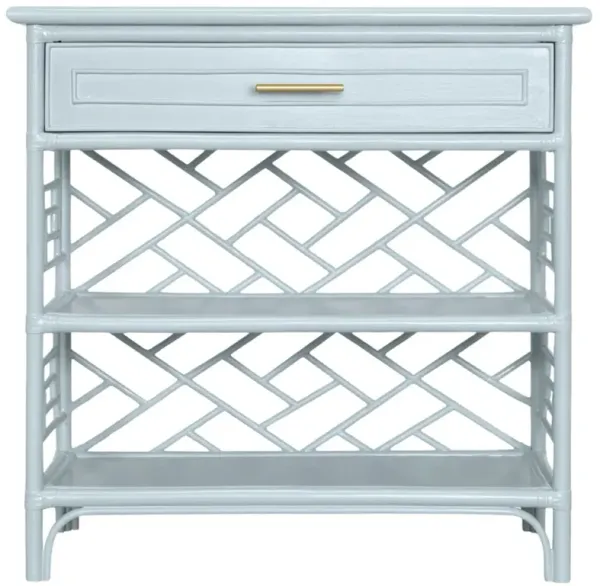 Chippendale Rattan End Table