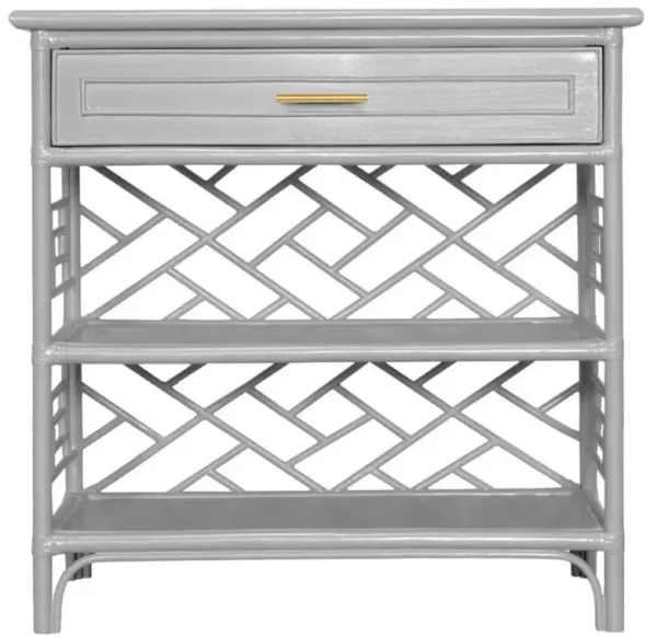 Chippendale Rattan End Table