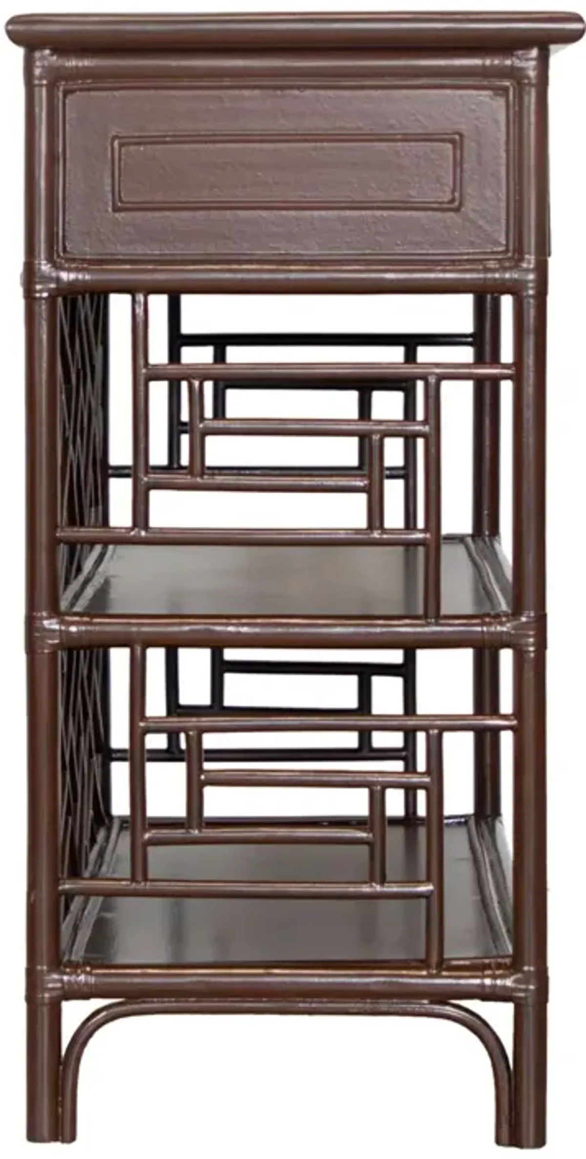 Chippendale Rattan End Table