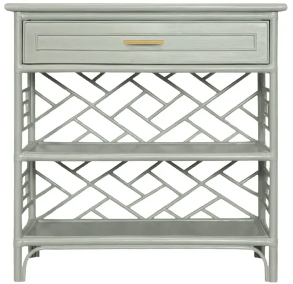 Chippendale Rattan End Table