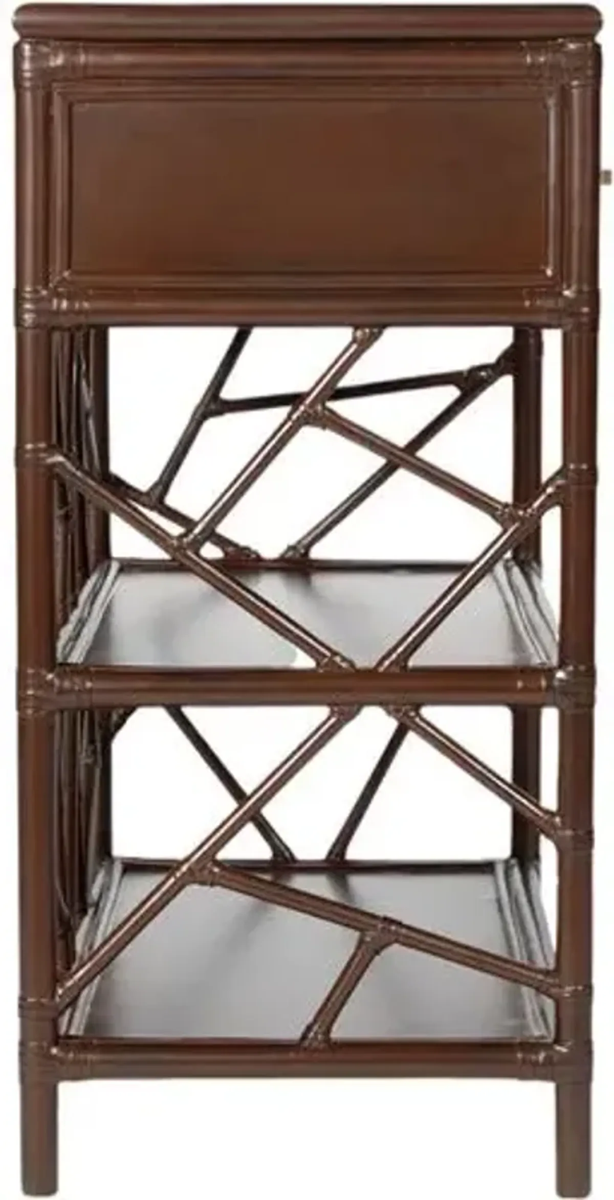 Tiffany Rattan End Table - Brown