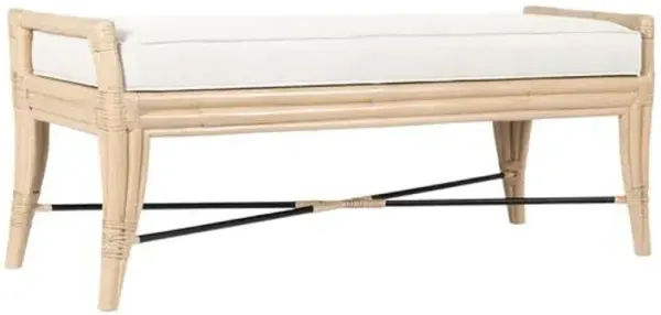 Malacca 52" Rattan Bench - Beige